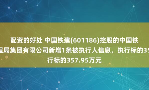 配资的好处 中国铁建(601186)控股的中国铁建大桥工程局集团有限公司新增1条被执行人信息，执行标的357.95万元